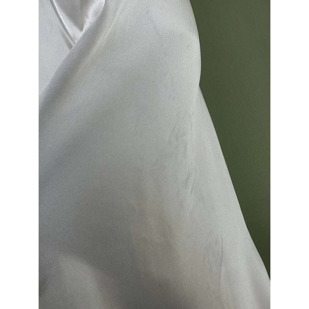 Val Mode Lingerie White Beaded Slip Dress Size Small Vintage 90’s Gown Dainty​​​ - Picture 5 of 13